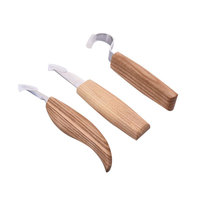 3 pcs Wood Set Stainless Steel Tools For Diy Wooden Spoon Paring Trimming Hook Cutter Outdoor Use Craft Carving Knife Spoon