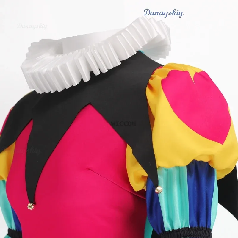 

Fizzarolli Cosplay Costume Helluva Hat Boss Halloween Fancy Clown Suit Fezz Tail Carnaval Party Suit FullSet Unisex Suit XS-3XL