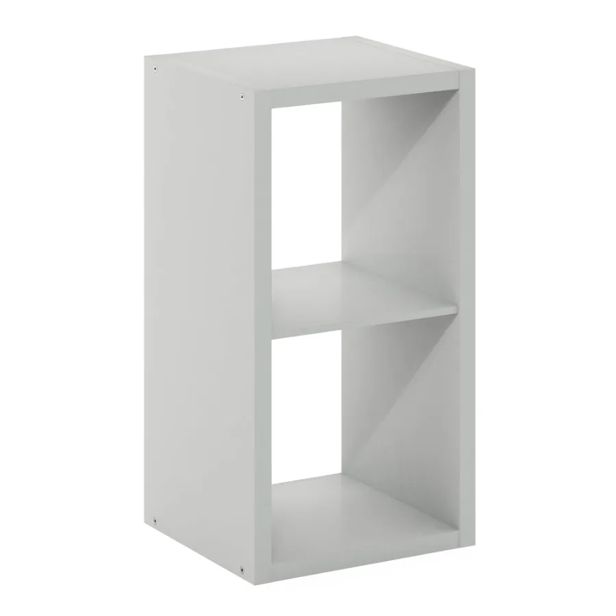 

CUBICLE Book Shelf 2-Cube Bookshelf Extra Thick Frame Horizontally and Vertically Reversible Bookcase with Open Back 14.6 x 16