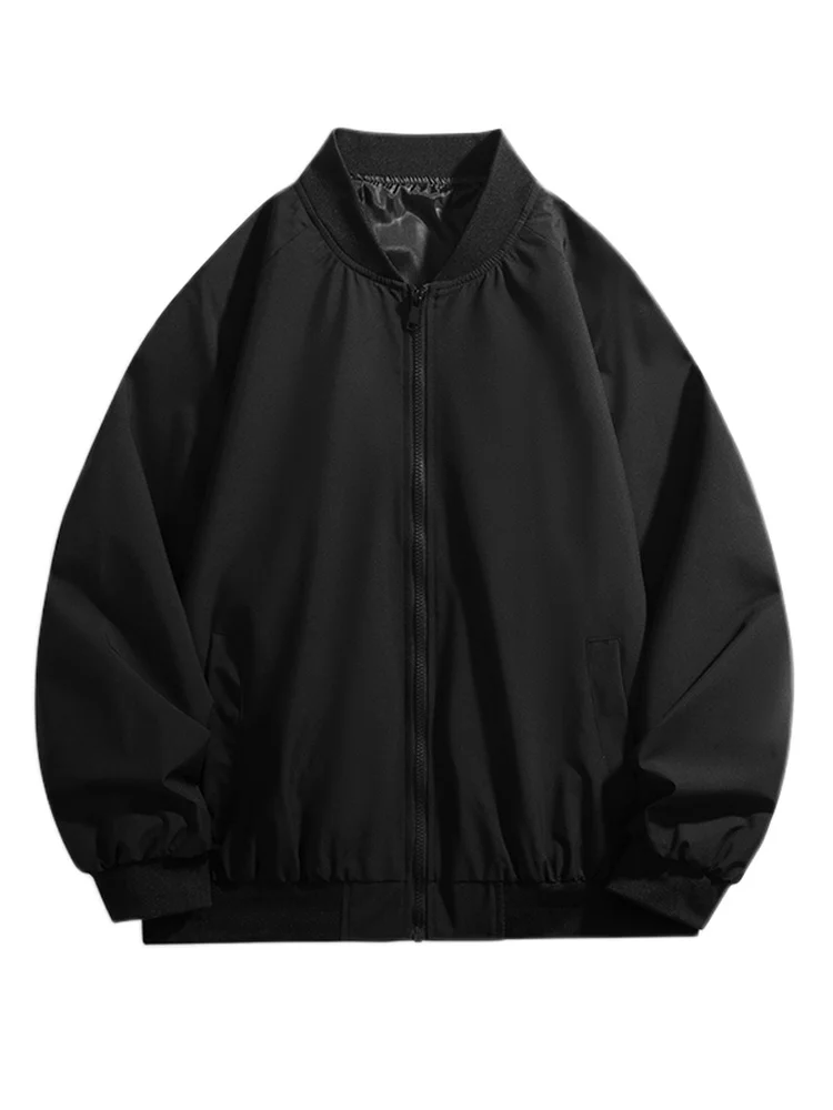 

American Sle Loose Men's Bla Jaet Coat Casual Long Sve Polyester Fiber Home Outdoor Daily Commute Busin Travel