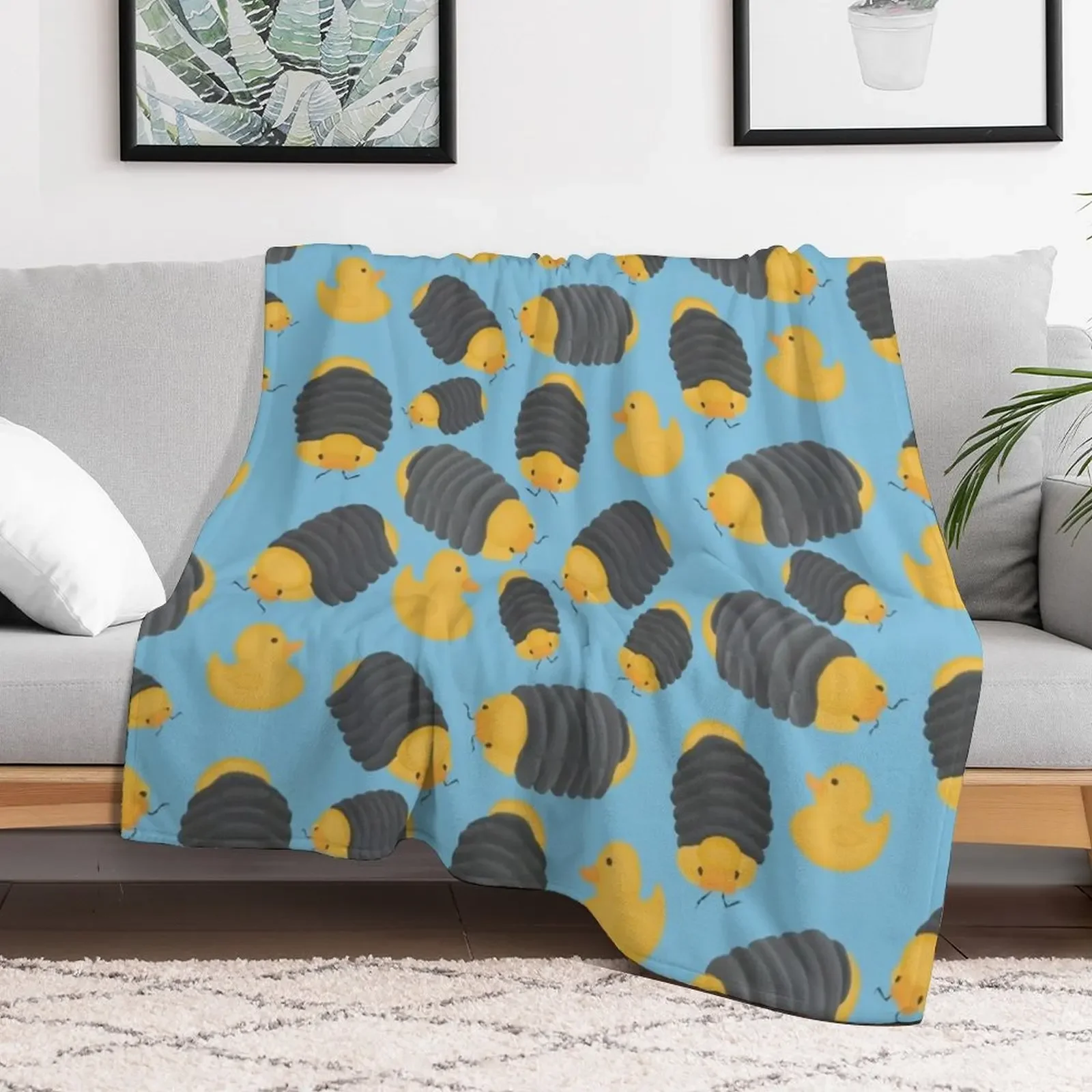 Rubber ducky isopods: The Meeting Throw Blanket Soft Bedroom Blanket for Night Sleeping
