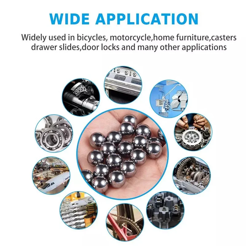 304 Stainless Steel Precision Chrome Steel Bearing Ball Assortment Kit 304 Stainless Steel Solid Ball Dia 1-10mm