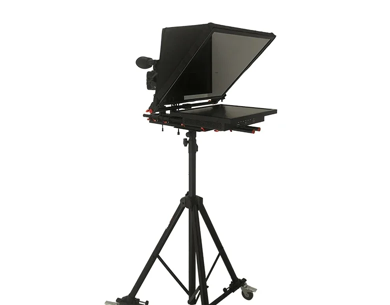 Good quality 24 inch wireless remote built in single prompter speech and broadcasting studio teleprompter