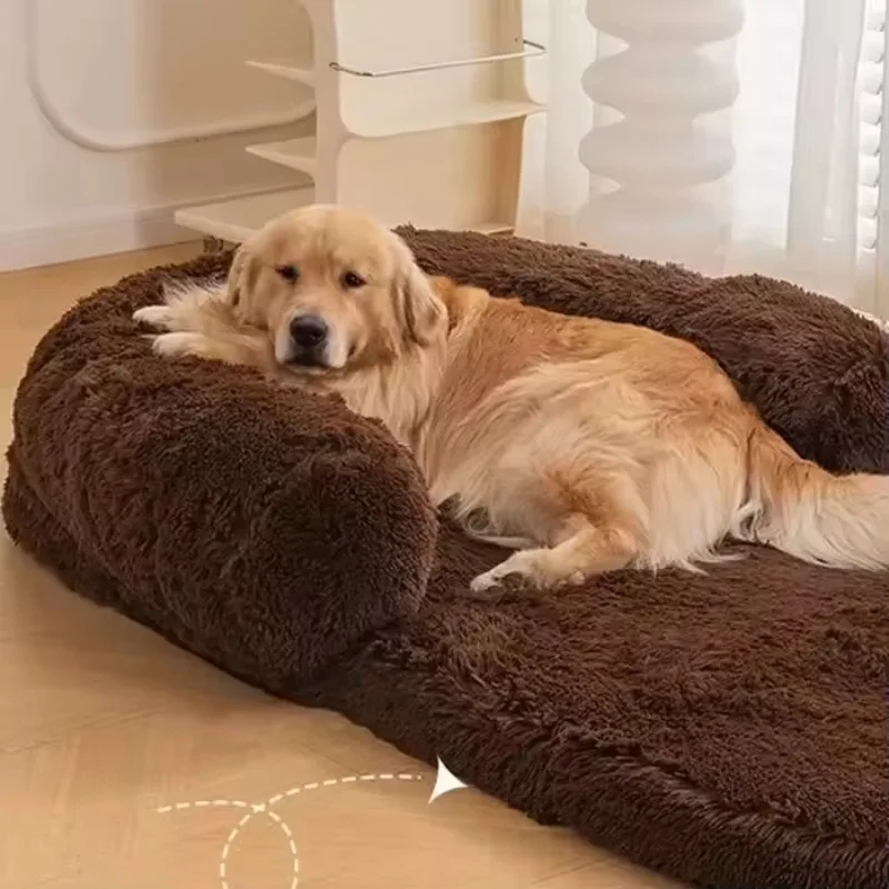 muebles para gatos Wholesale Large Warm Pet Sleeping Sofa Bed with Washable Removable Cover Cozy Plush Orthopedic Dog Bed