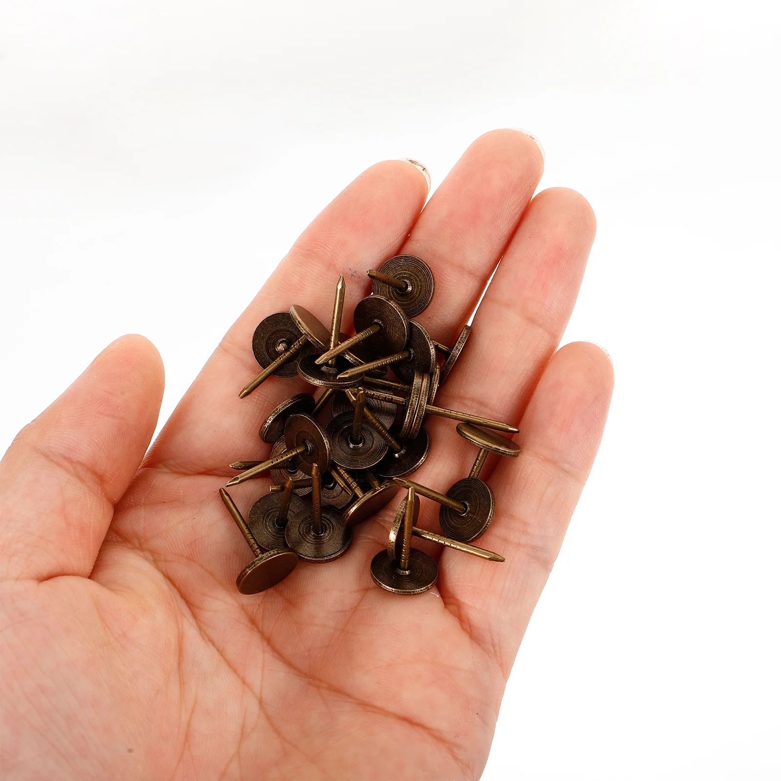 

100Pcs Vintage Flat Thumb Tacks Decorative Upholstery Tacks Heavy Duty Furniture Nails for Home Office Thumb Tack