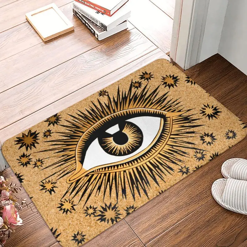 Custom Mediterranean Turkish Amulet Evil Eye Front Door Floor Entrance Mats Indoor Kitchen Bathroom Doormat Balcony Carpet Rug