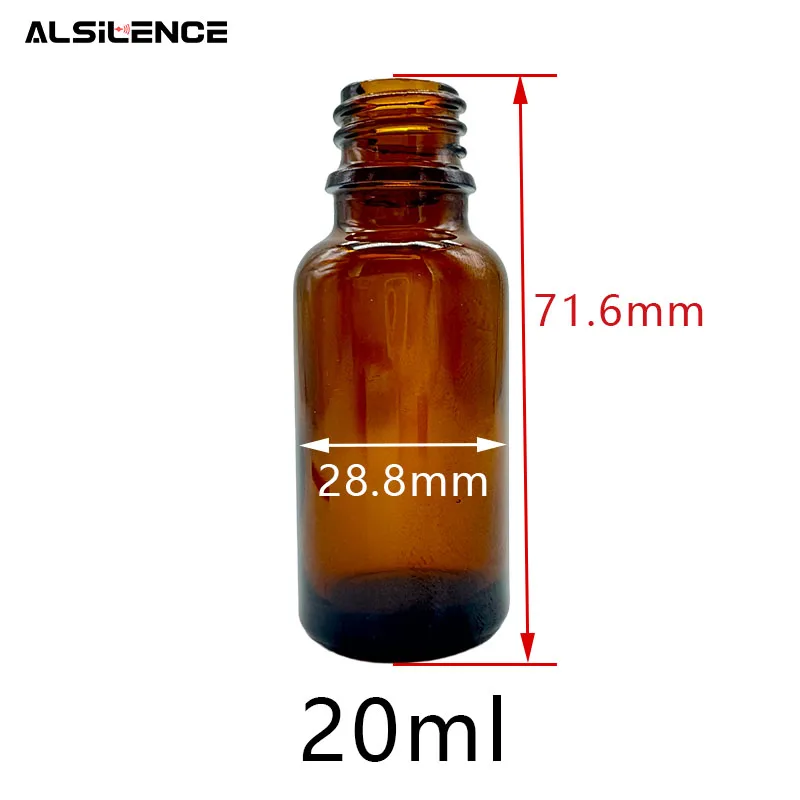 20ML Empty Lacquer Bottle with Brush Anti-UV Glass Bottle Brown Liquid Resin Material Storage Bottle