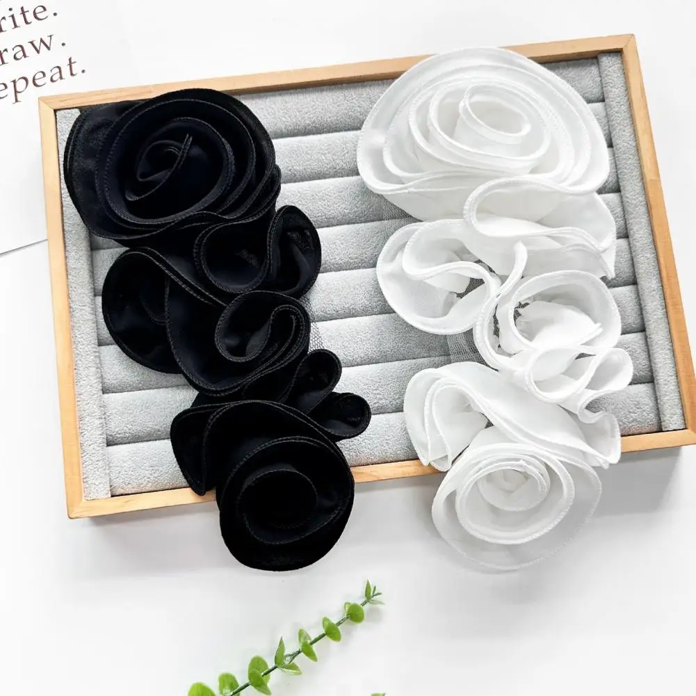 3D Flower Applique Lace Sweater Dress Blouse Decor DIY Stitching Patch Chest Flower Sewing Applique Clothes Adornment
