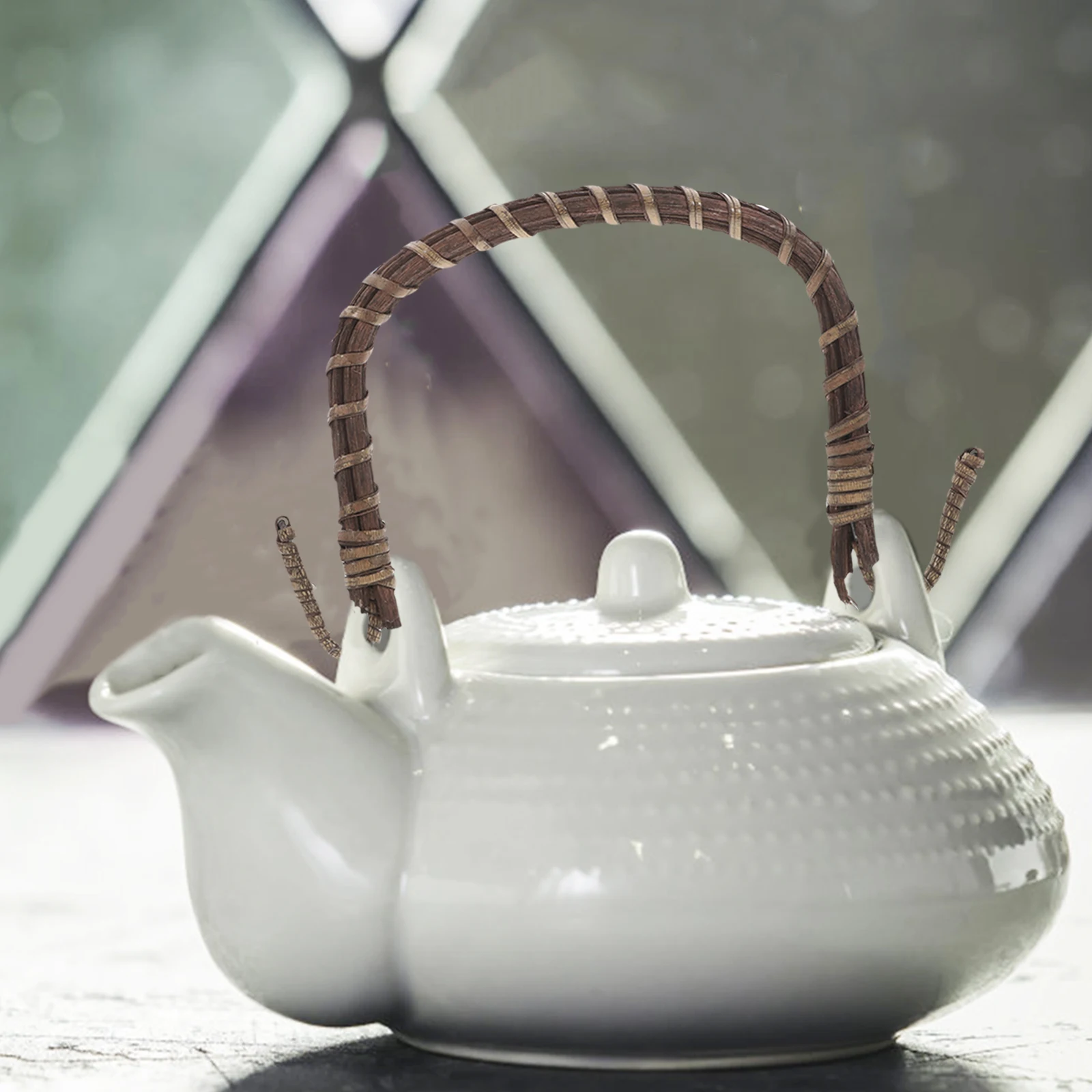 

Teapot Handle Ceramic Parts Handmade Replacement Pottery Water Kettle Grip Pots Removable Japanese