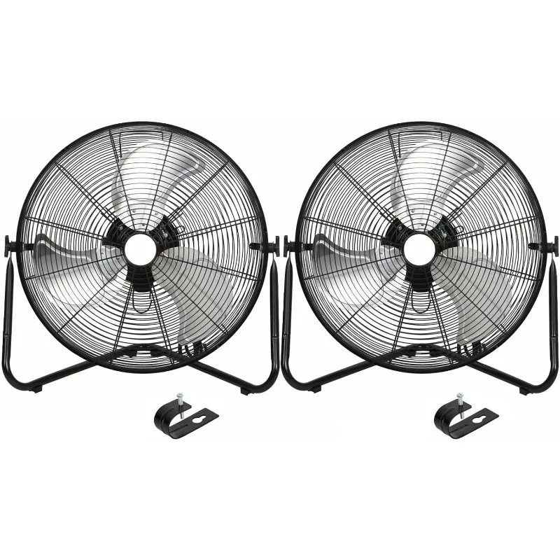 

4600 CFM 20" High Velocity Floor Fan, 3-Speed Heavy Duty Metal Fan with Wall-Mounting System, Industrial Shop Fan for Commercial