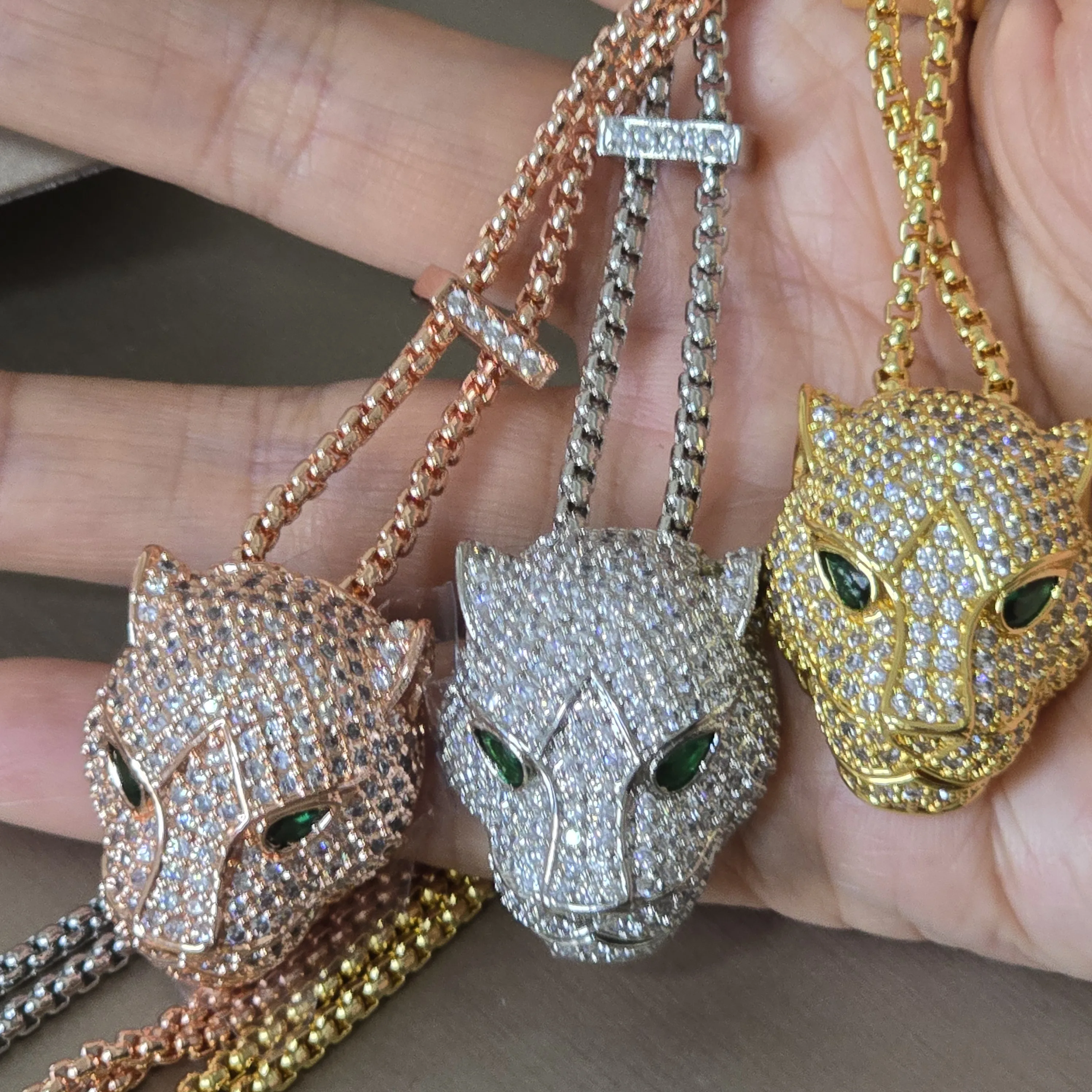 

Полный циркон, камень, зеленые глаза, пантера, голова леопарда, ожерелья, черное золото, посеребрение, роскошные дизайнерские украшения для женщин, вечерние