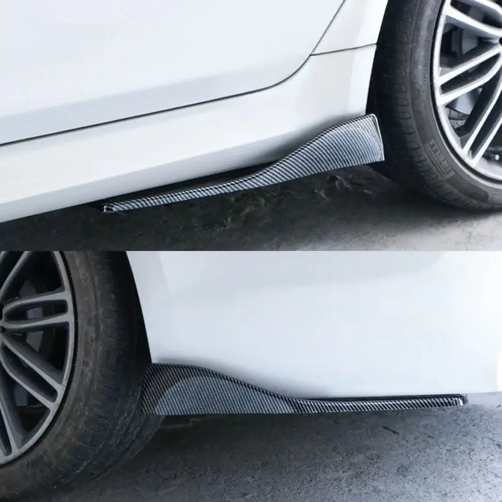 Spoiler Splitter Car Bumper Spoiler Rear Lip Carbon fibre Diffuser Car Side Skirt Bumper Bars ABS Extensions