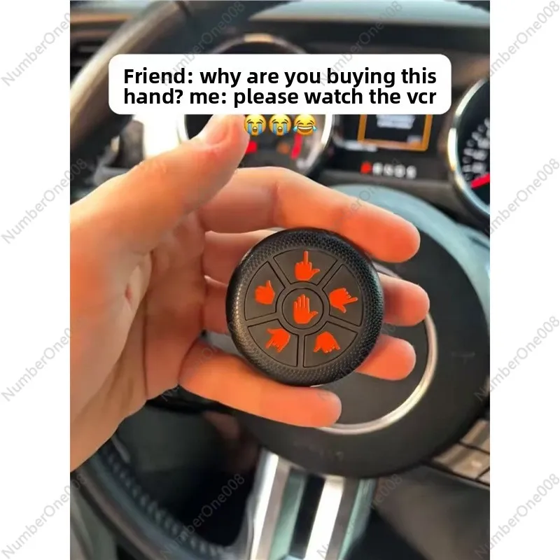 Fun Car Palm Expression Warning Light Nighttime Anti-Collision Safety Warning Light Creative Car Atmosphere Decorative Light