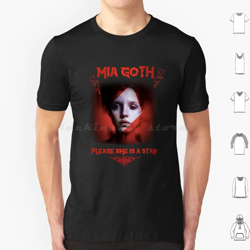 Mia Goth-Pearl T Shirt Big Size 100% Cotton Mia Goth Mine Pearl Pearl Movie Movie Cinema A24 You West Retro Old Tv Movies Net