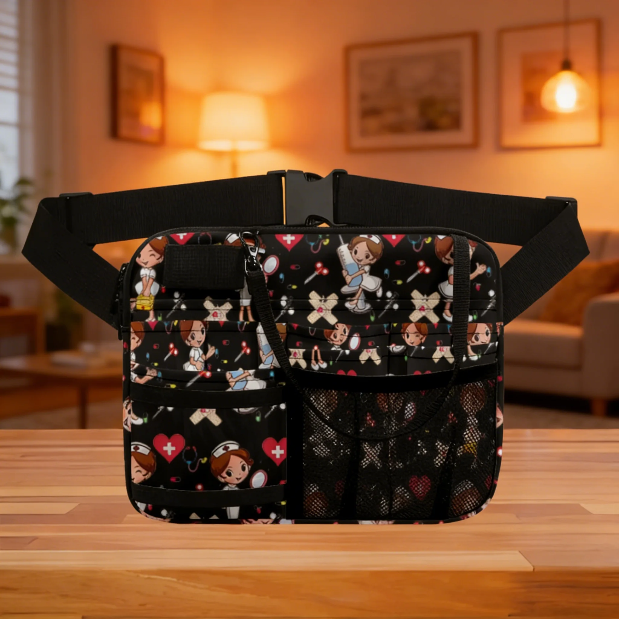 

Trendy Nurse Fanny Pack Cute Medical Print Waist Bag for Women Girls