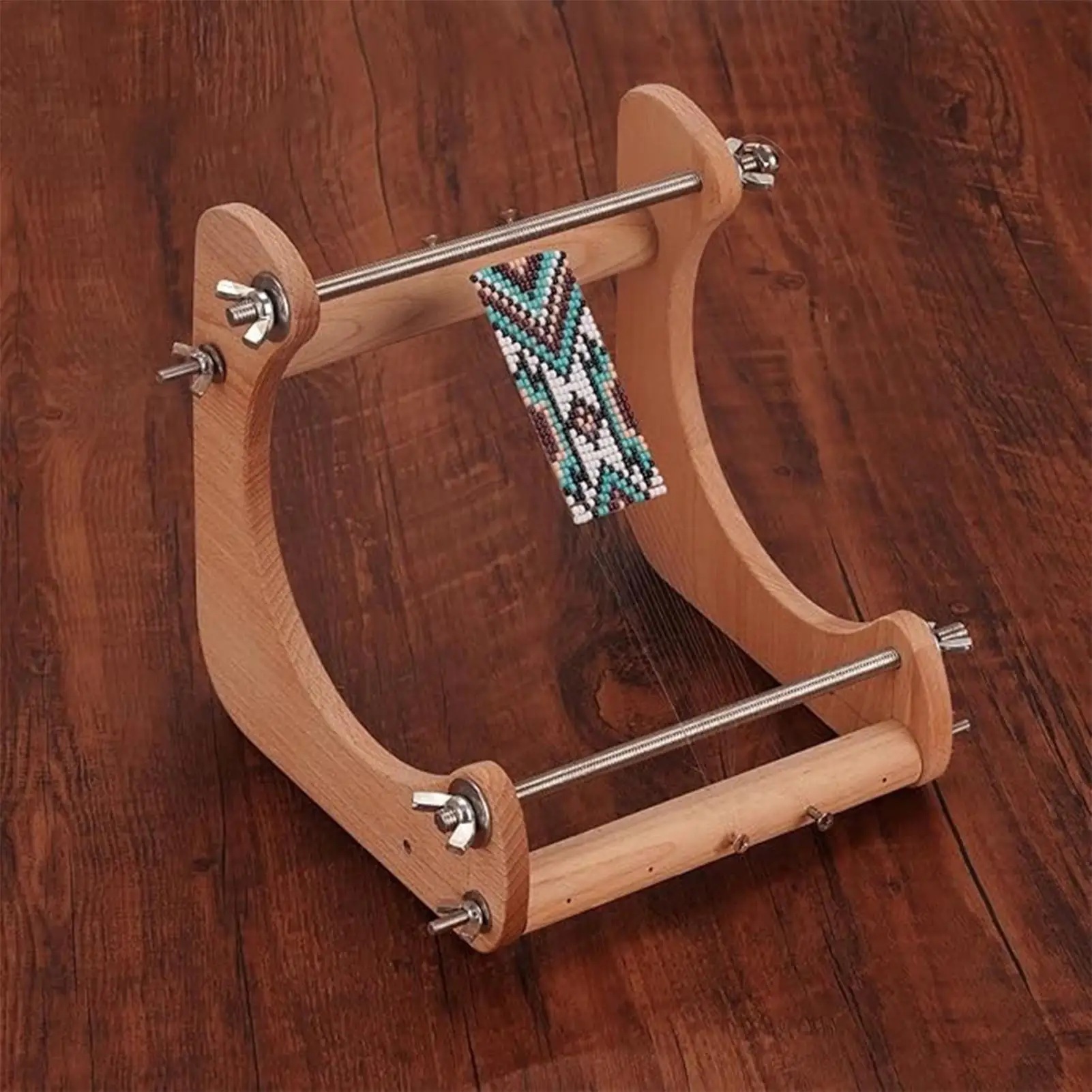 Wooden Bead-Weaving Loom for DIY Jewelry Making description 2