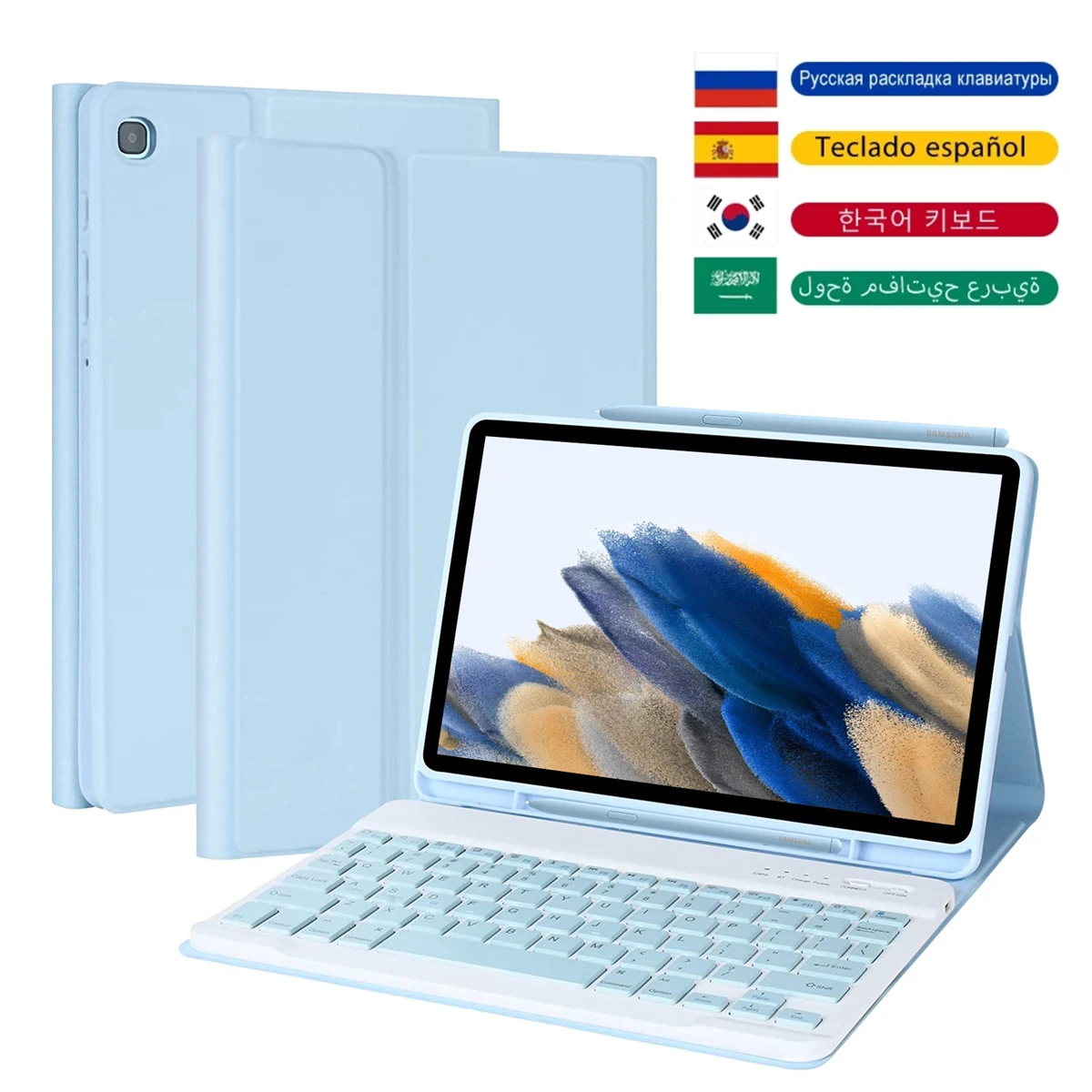 

Keyboard for Samsung Galaxy Tab A8 10.5 2021 Keyboard Case with Keyboard for Samsung Tab A8 SM-X205N X200N Funda Tablet Cover