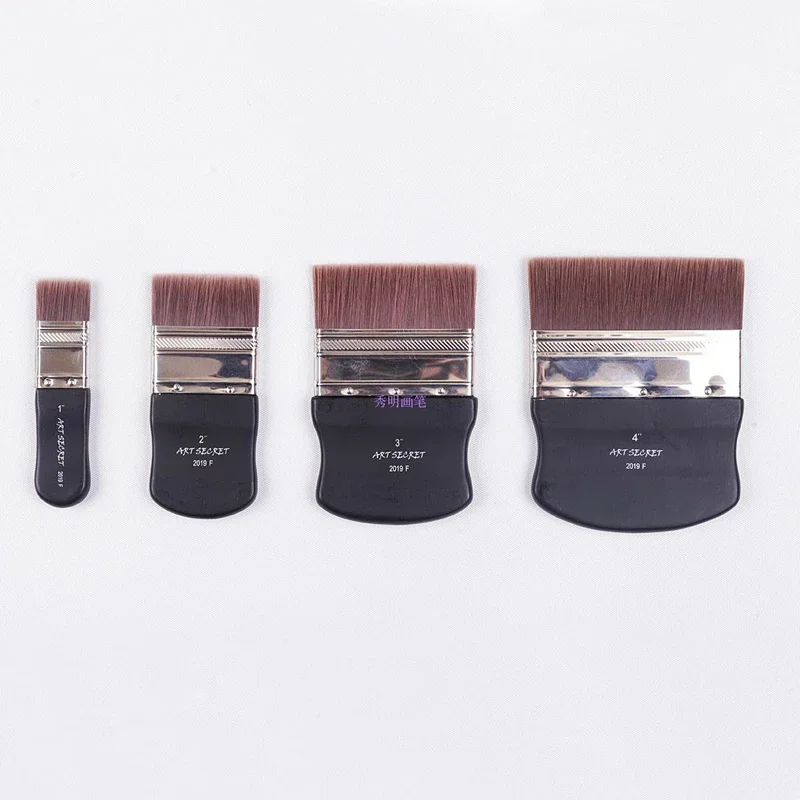 #2019F Gesso Art Brushes the Hair is Taklon Hair Short Plastic Handle Multi-functional Used Can for Gouache Acrylic Watercolor