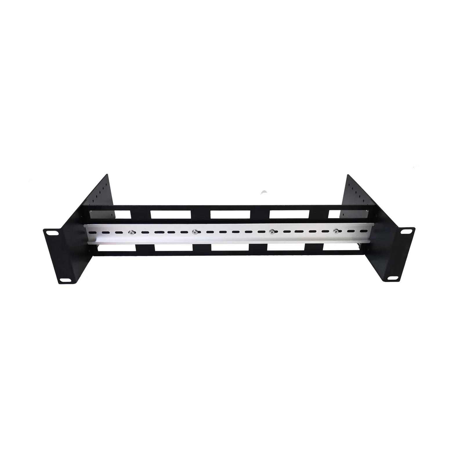 19 inch Rack Mount Din Rail Kit Depth Adjustable Rackmount Din Rail Chassis, Aluminum Rack Mount Bracket for 19” Rack or Cabinet