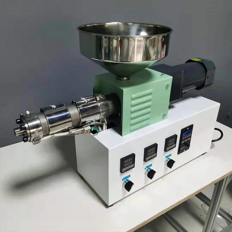 SJ25 Single Screw Extruder Laboratory Bench Extruder Plastic Table Top Polymer Extruder Injection Molding machine for Pla ABS PC