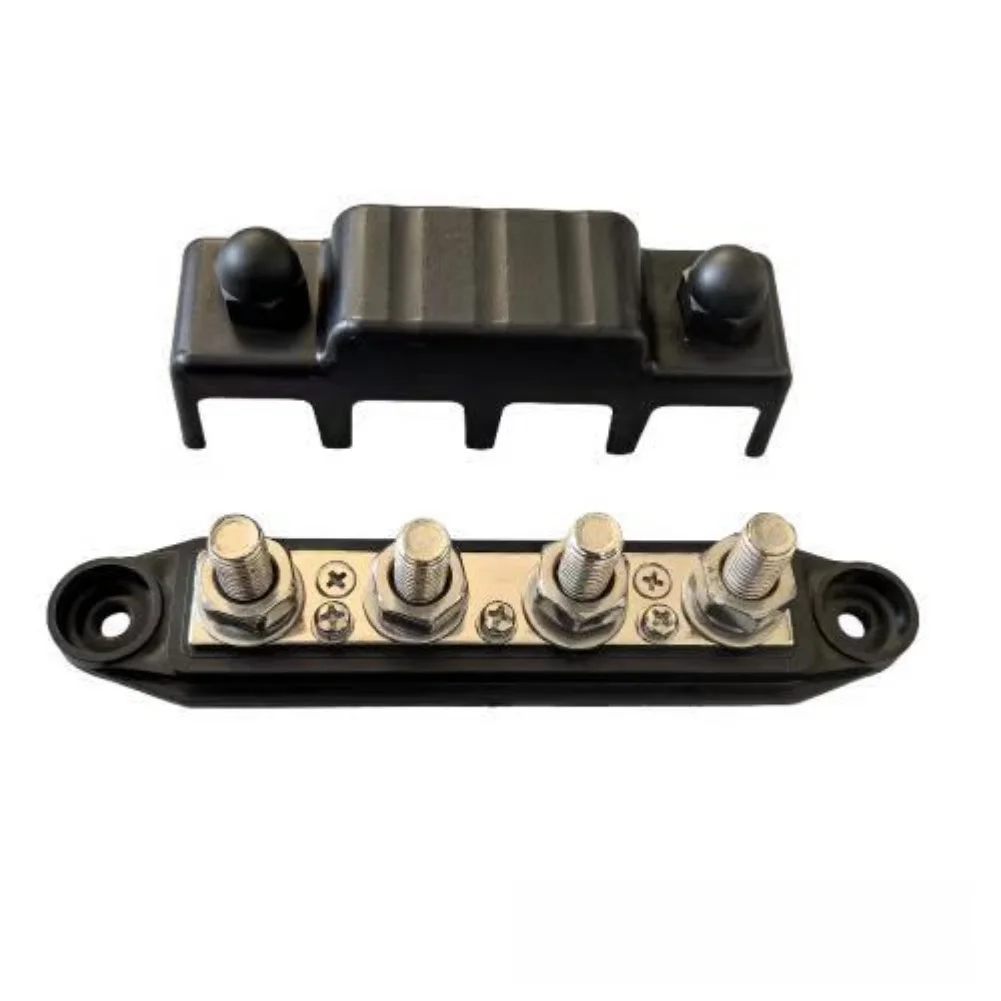 Heavy Duty 12V Busbar Power Distribution Terminal Block 250A for RVs For Automobiles Marine Boats and Yachts Electrical Setup