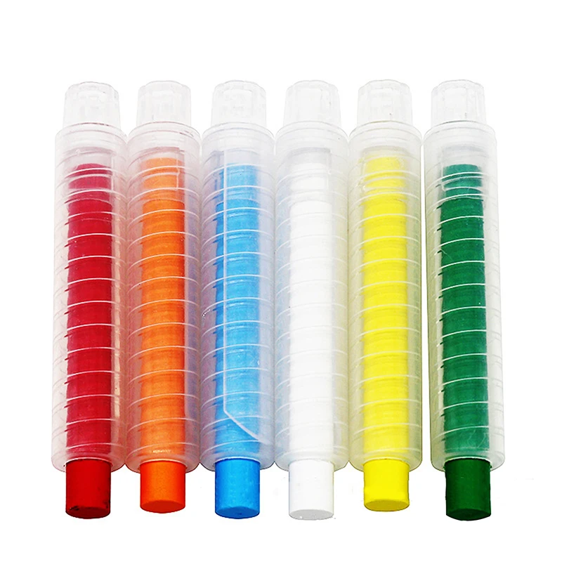 5pcs Transparent Non-toxic Chalk Holder Clip Chalk Covers For Teachers Writing Children Drawing Board Accessories Chalk Pens