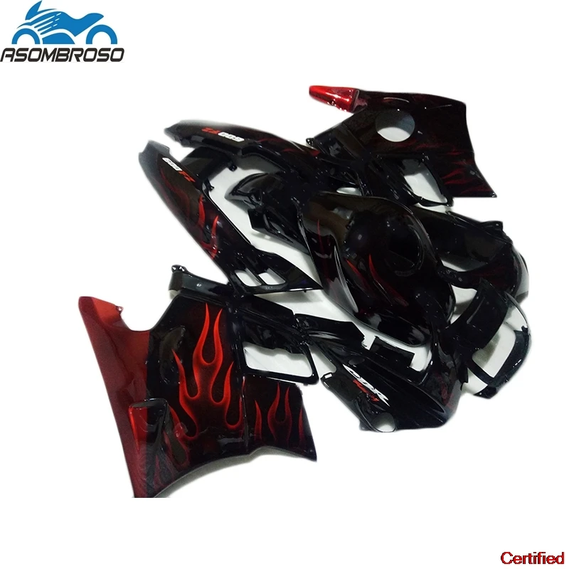 Black red Fairings kit fit For Honda CBR600 F2 91 92 93 94  fairing CBR 600 f2 1991 1992 1993 1994 New plastic kits parts HT63