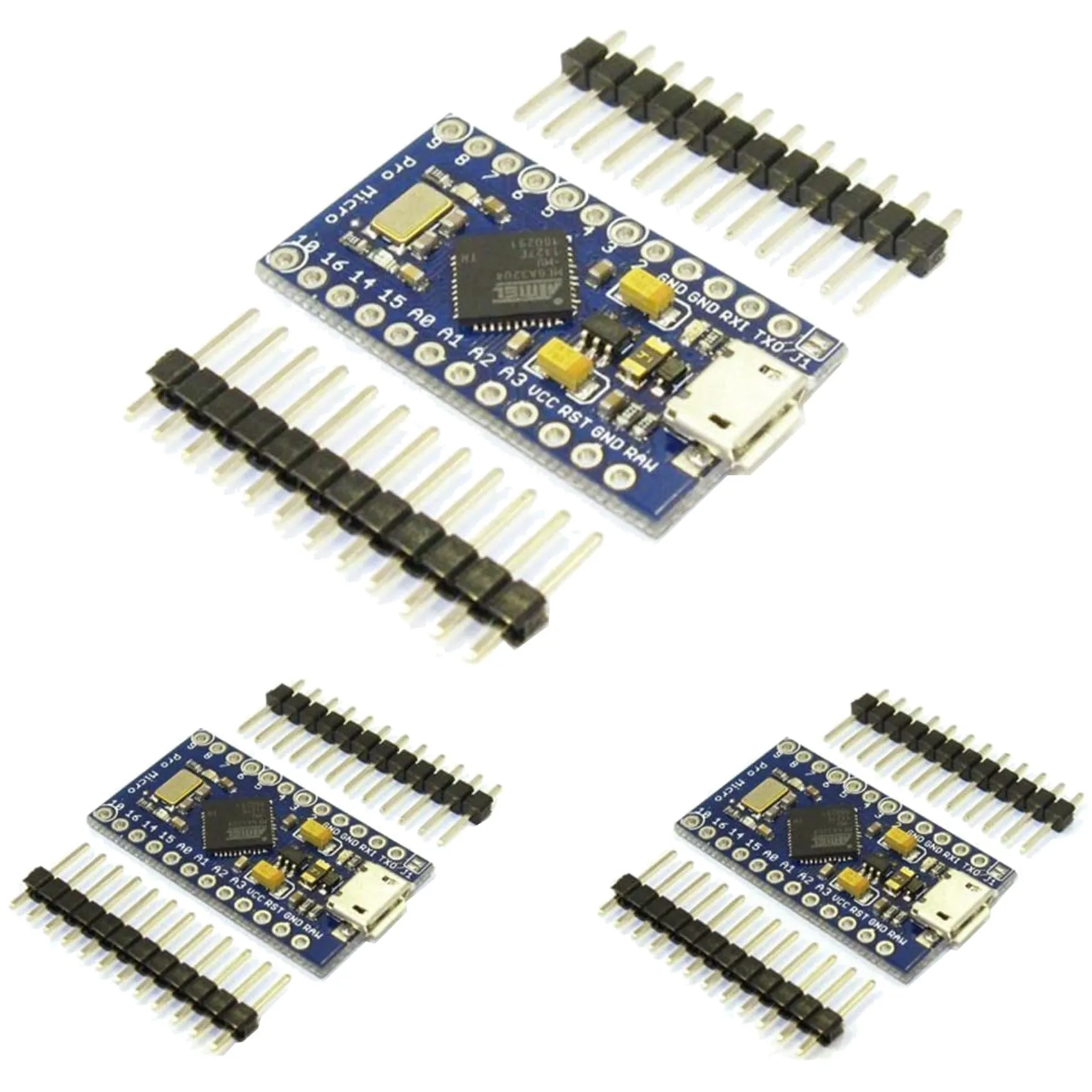 

2 Pcs Pro-Micro Atmega32U4 5V 16MHz Bootloadered IDE Micro-USB Pro-Micro Development Board Microcontroller