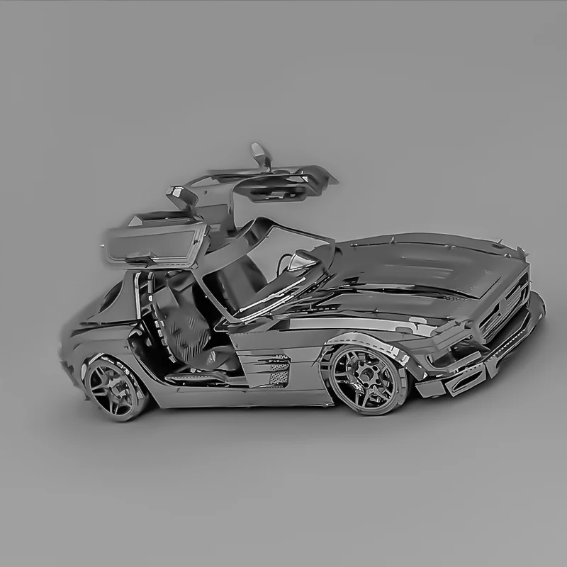 Carro 3D Kits de modelo de quebra-cabeça de metal DIY Corte a laser Quebra-cabeças Brinquedo para crianças
