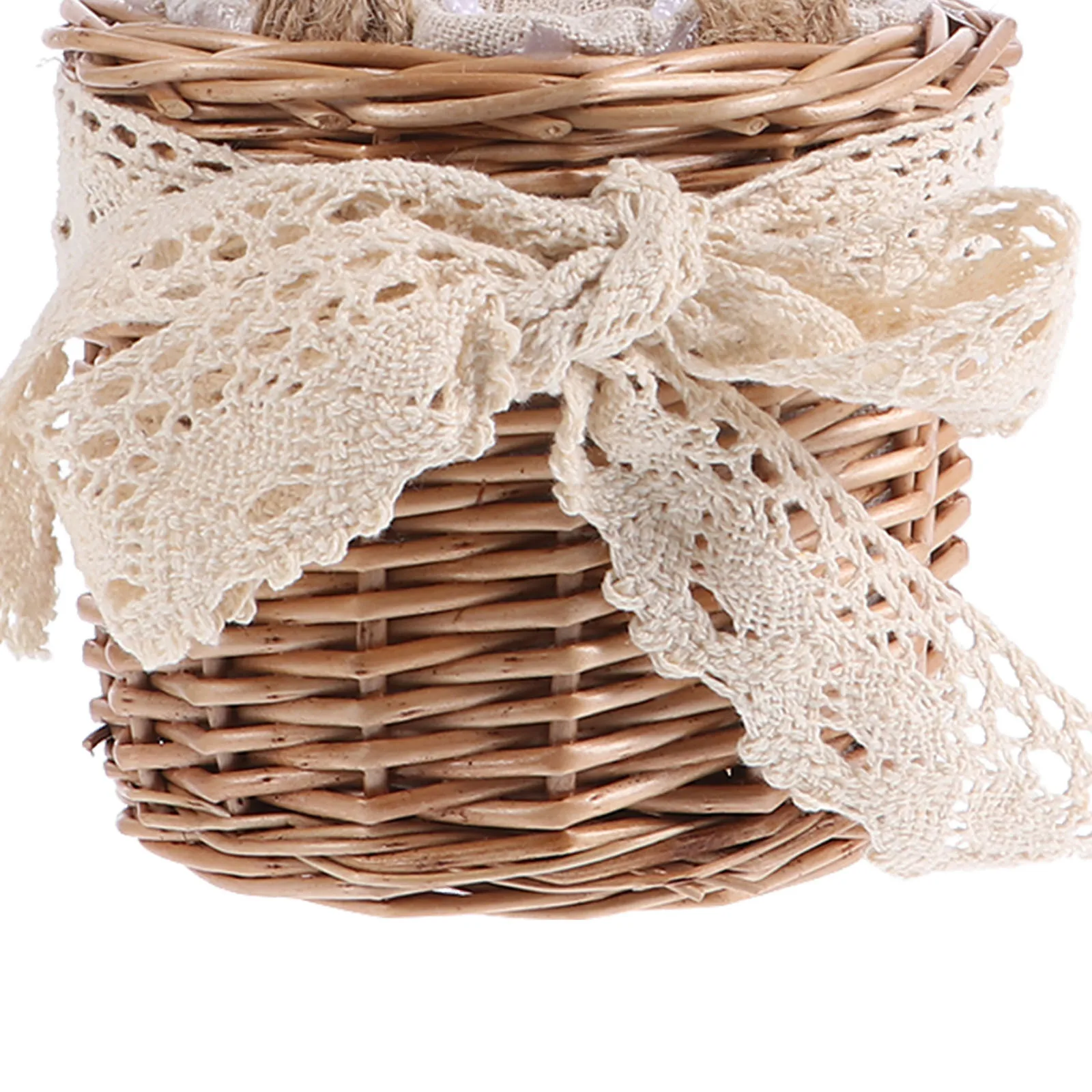 

Rattan Willow Basket H Pantry Holder Natural Storage Fruit C Willow Woven Basket y Container