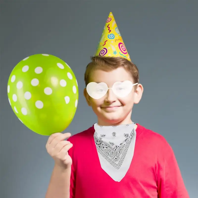 Sombreros de vaquero para mujer, sombrero de vaquera de fieltro de colores brillantes, suministros de fiesta atractivos, bufanda cuadrada de poliéster, gafas de corazón