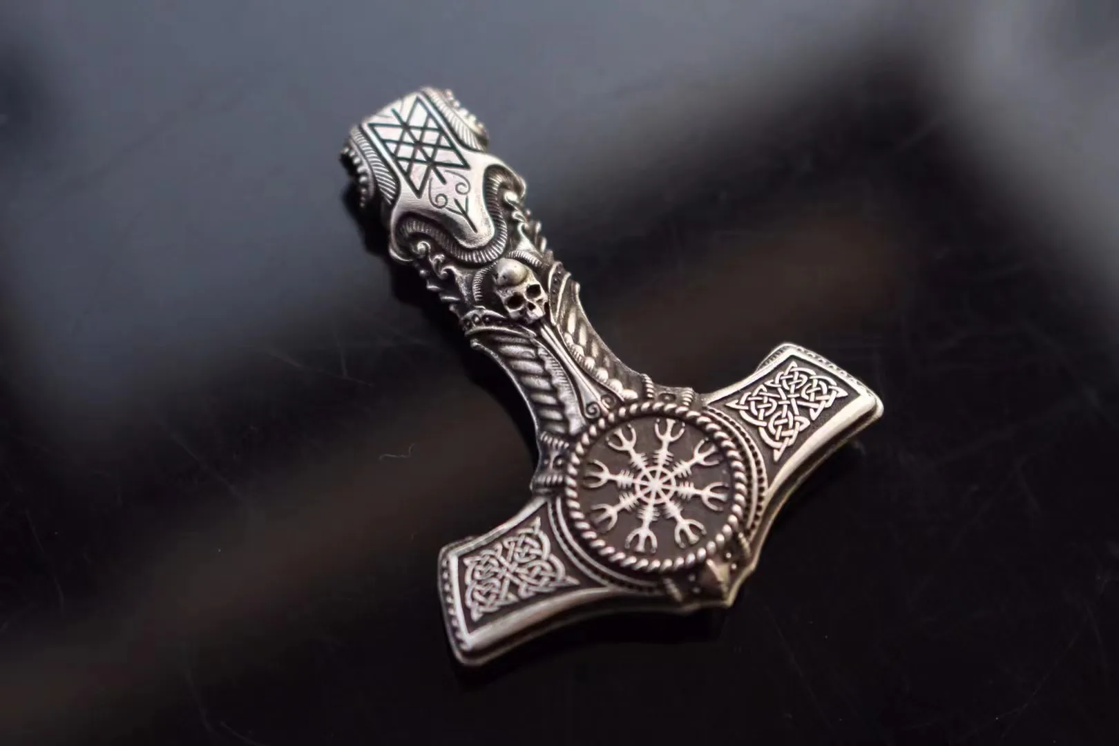 Pendentif Viking Thor en argent S925 pour homme, style nord-européen, pop rick, à la mode