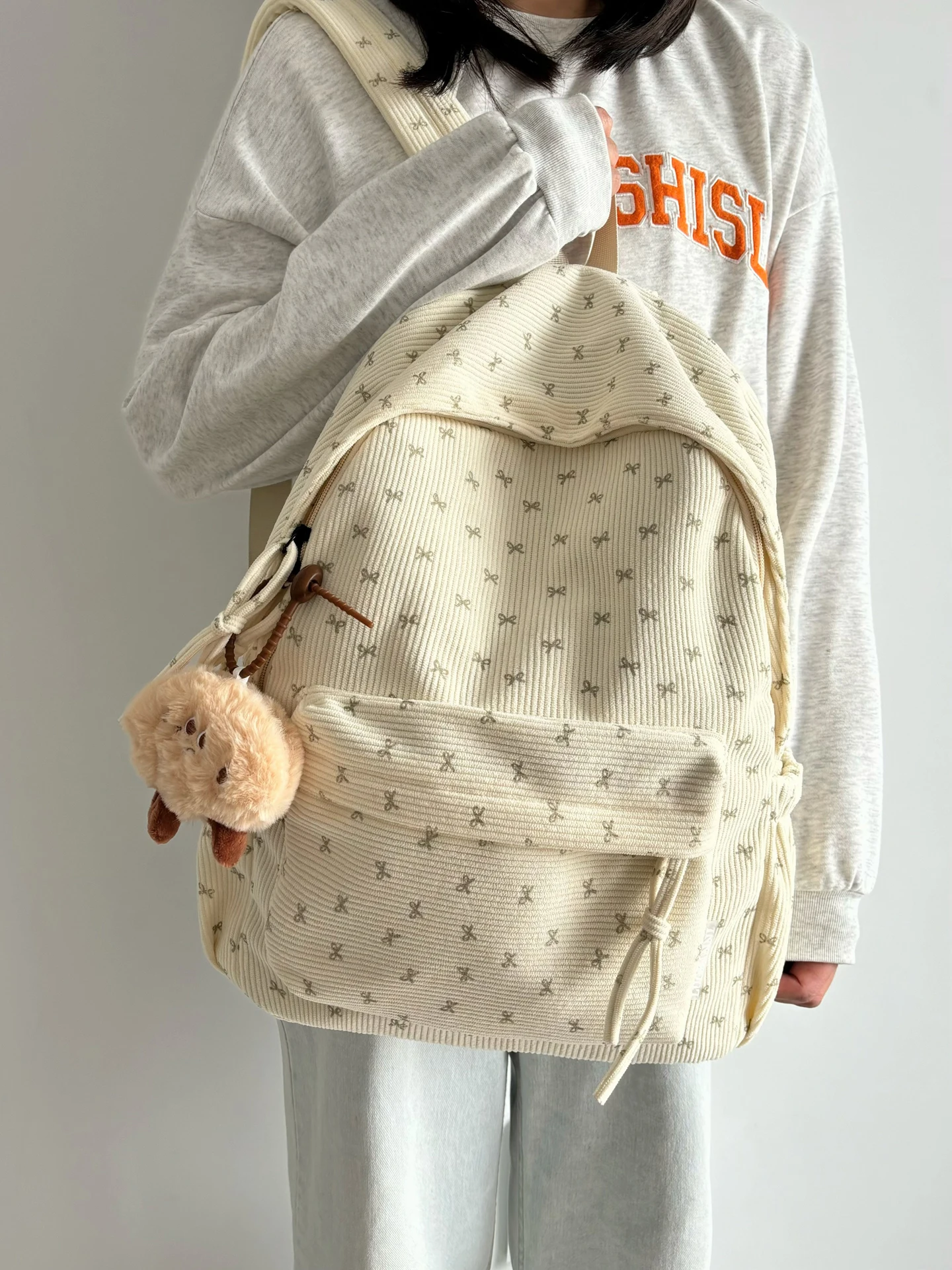 

Вельветовая женская легкая высокоэстетичная сумка для путешествий и поездок на работу, студенческая большая сумка с двойным плечом, простая...