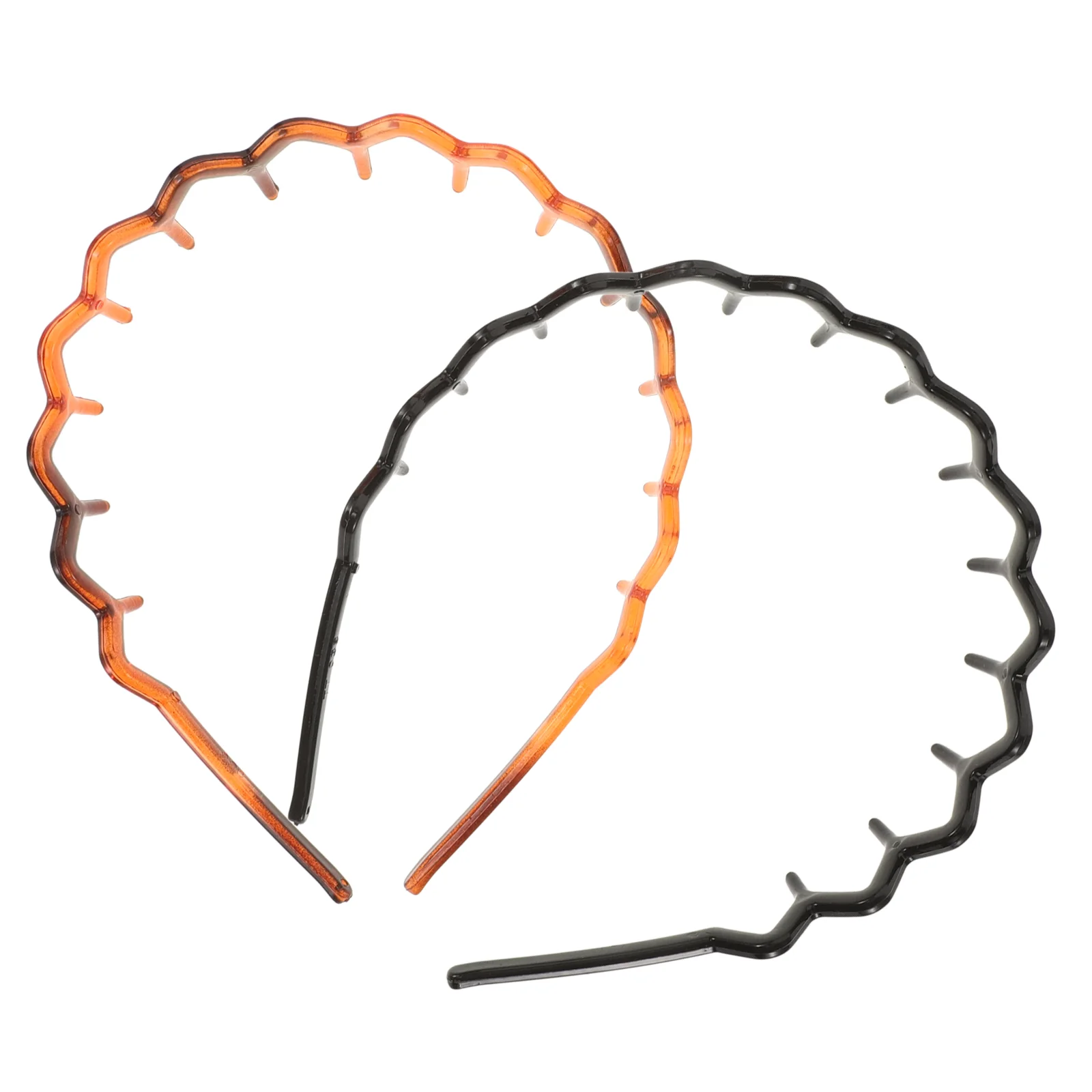 

2 Pcs Fashion Hair Hoop Accessories Elastic Band Toothed Women Headband Man Girl