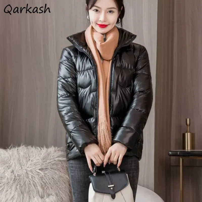 Parka 'S Vrouwen Stevige Winter Dikke Cropped Jassen Opstaande Kraag Gezellige Warme Koreaanse Stijl Ulzzang Heersende Slanke Outwear Casual Ins