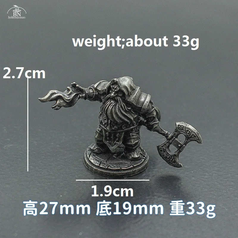 Vintage Dwarf Mage Soldier Model Figurines Toys Board Game Chess Car Decoration Boys Gifts