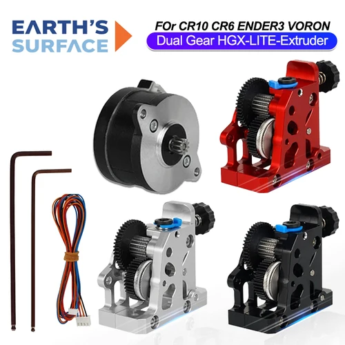 Piezas de impresora 3D extrusora de doble engranaje extrusora HGX LITE engranaje de reducción de acero endurecido Motor de alta velocidad para CR10 CR10S Ender 3 V2