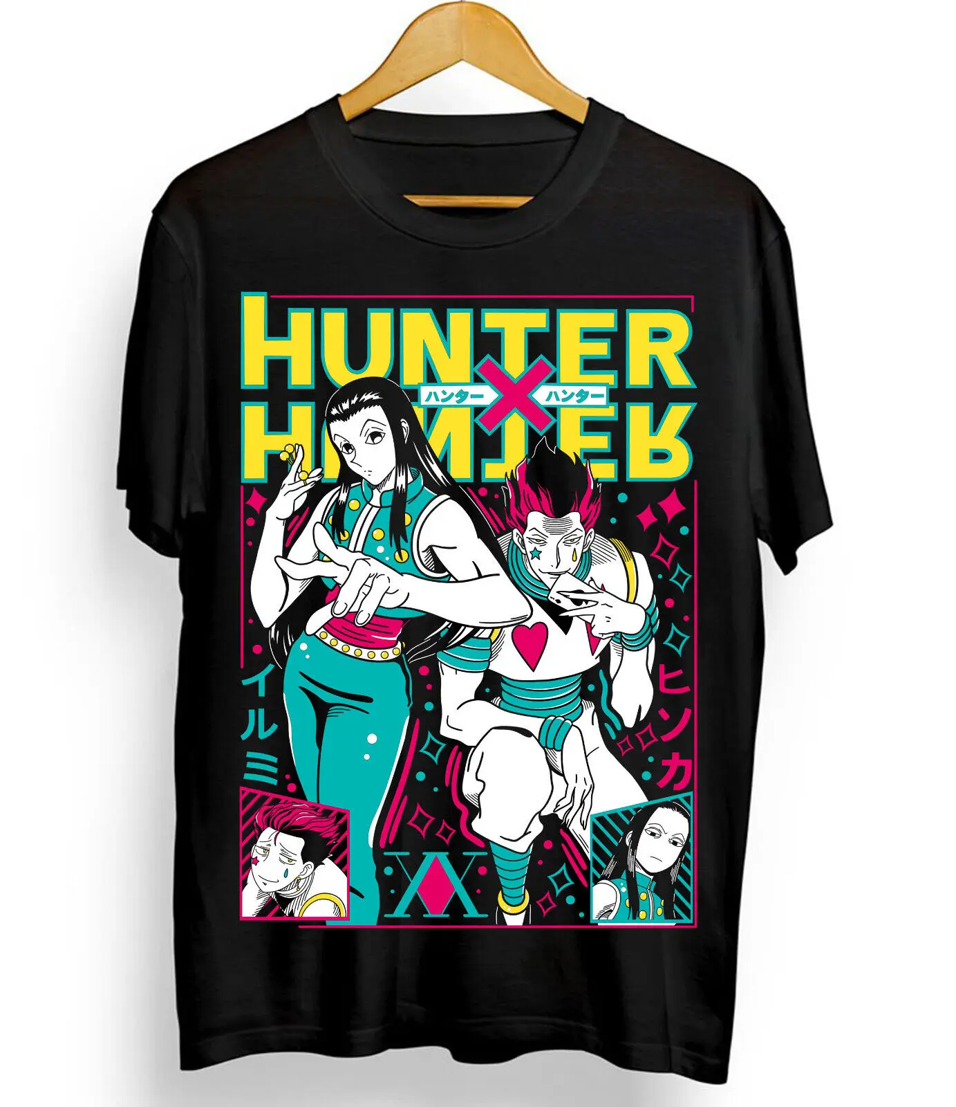Hisoka T-shirt Gon Killua Neferpitou Hunter x Hunter Anime Manga Shirt All Size