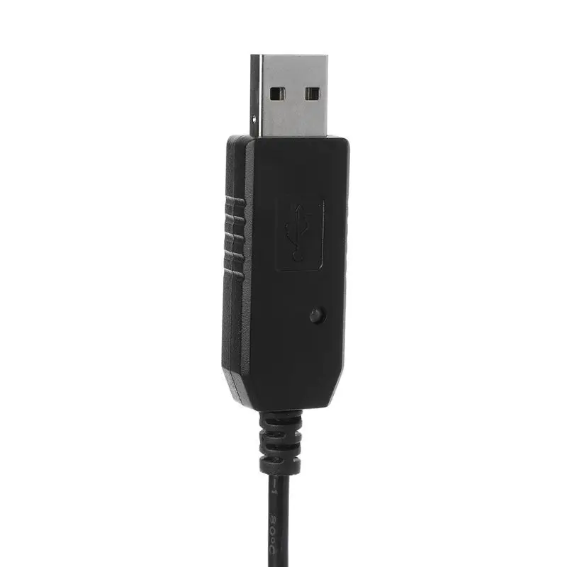 Hitam USB Charger Kabel dengan Lampu Indikator untuk BaoFeng BF-UVB3 UV-X9 UV-10R UV-S9 PLUS UV-860 Batetery Radio Walkie Talkie