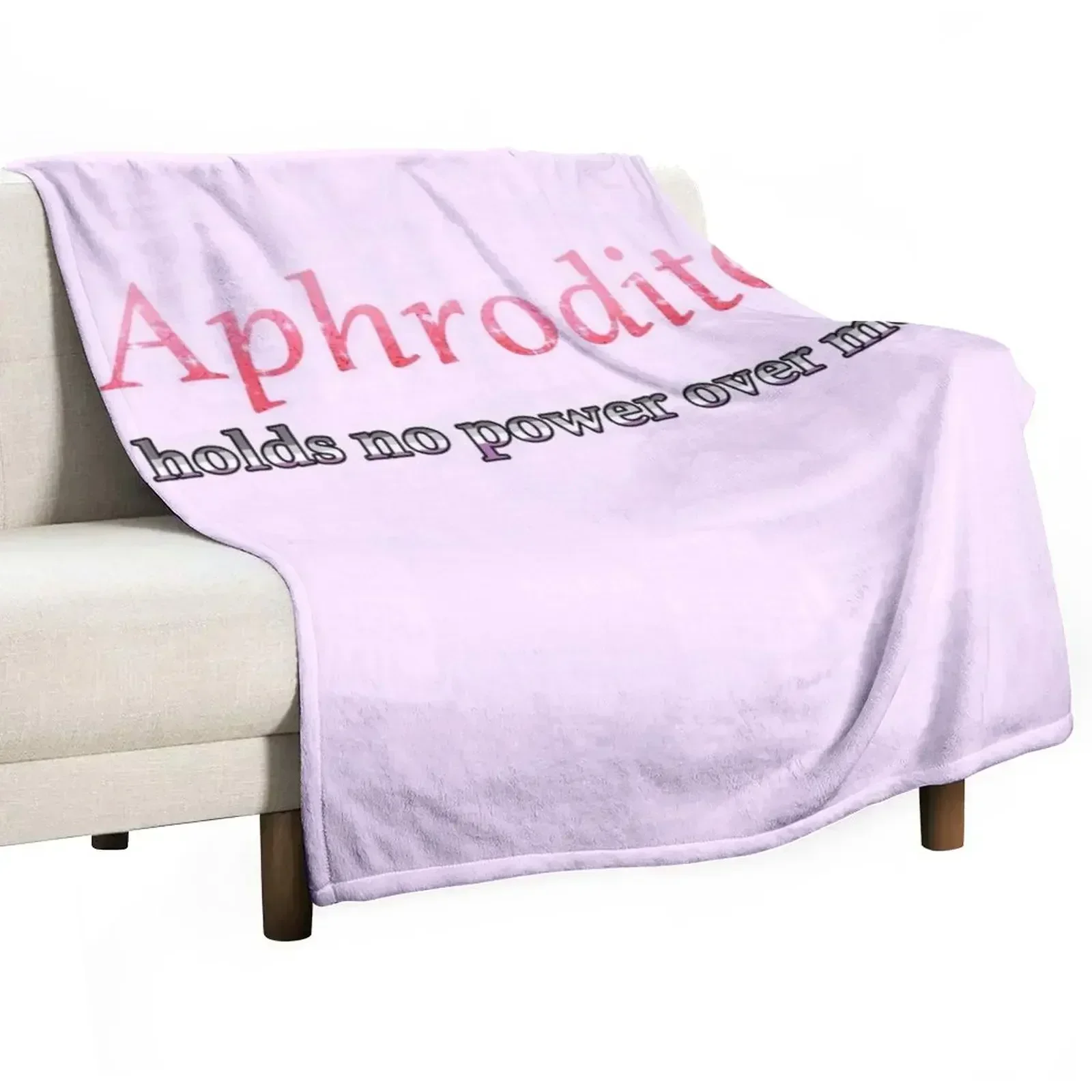 Aphrodite Holds No Power Here (Ace!) Throw Blanket Sofas Luxury Throw Designers Retros halloween Hair Blankets