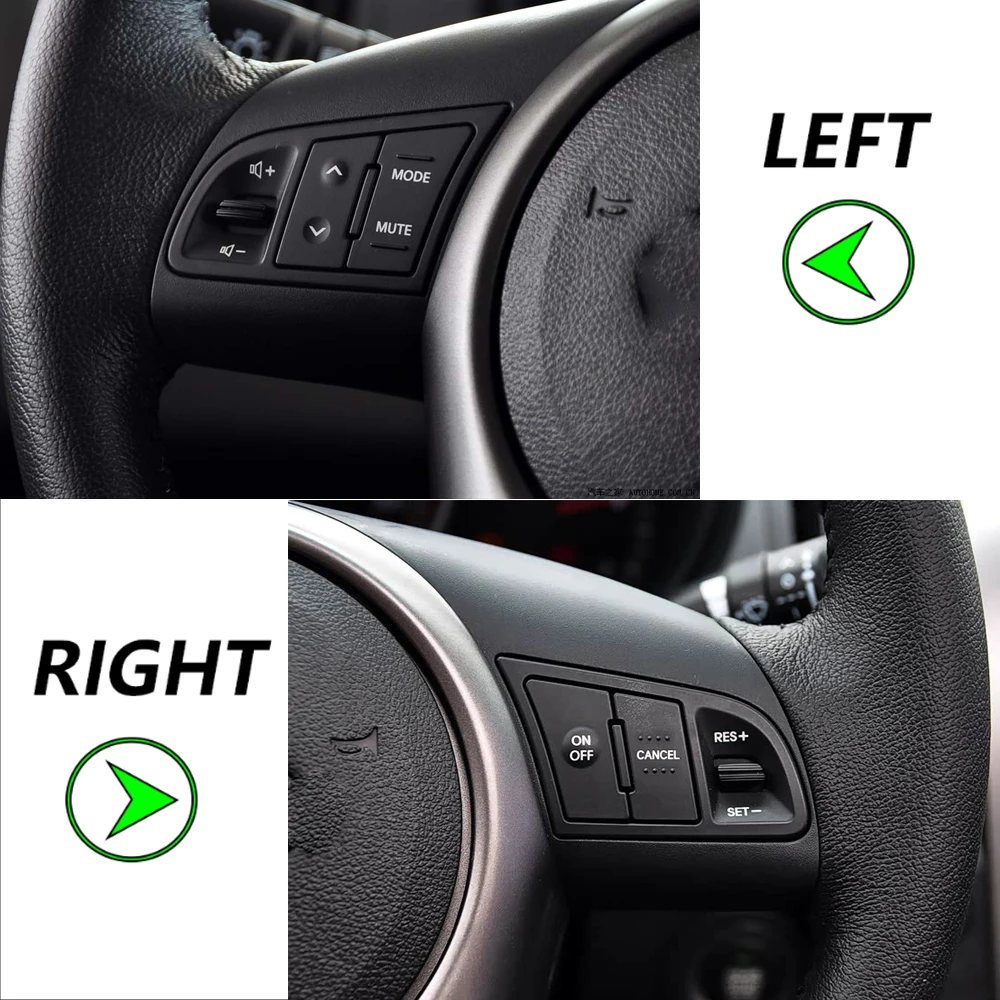 For Kia Forte Cerato Koup 2008-2012 1Pair Car Steering Wheel Control Cruise Switch Audio Music Button 96700-2K000 964402K000