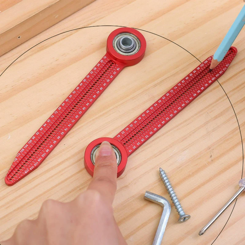 Concentric Shaft Circle Ruler Aluminum Alloy Hole Positioning Scriber Woodworking Marking Gauge For Precision Circle Drawing