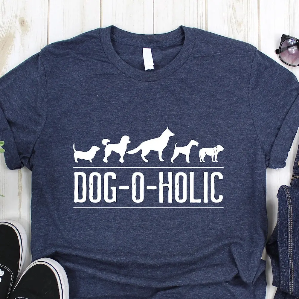 Dog O Holic T Shirt Lover Owner Funny Person Dad Love Dogs Cute