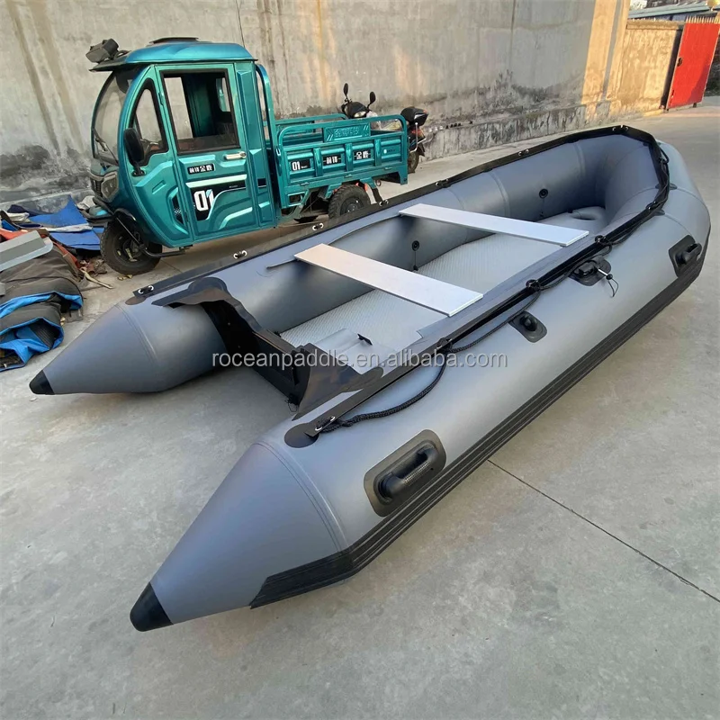 

CE High Quality Light Weight 4 5 6 Person Seat Full Air Deck Drop Stitch Floor Inflatable Fishing Boat For Sale
