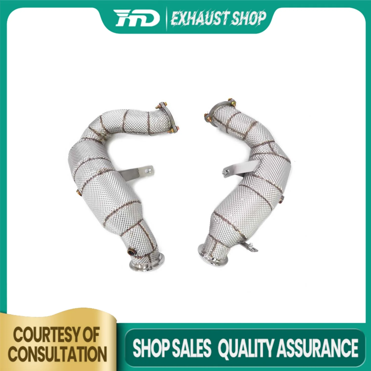 

HMD Exhaust System High Flow Performance Downpipe for Porsche Macan Turbo 3.6T With Heat Shield
