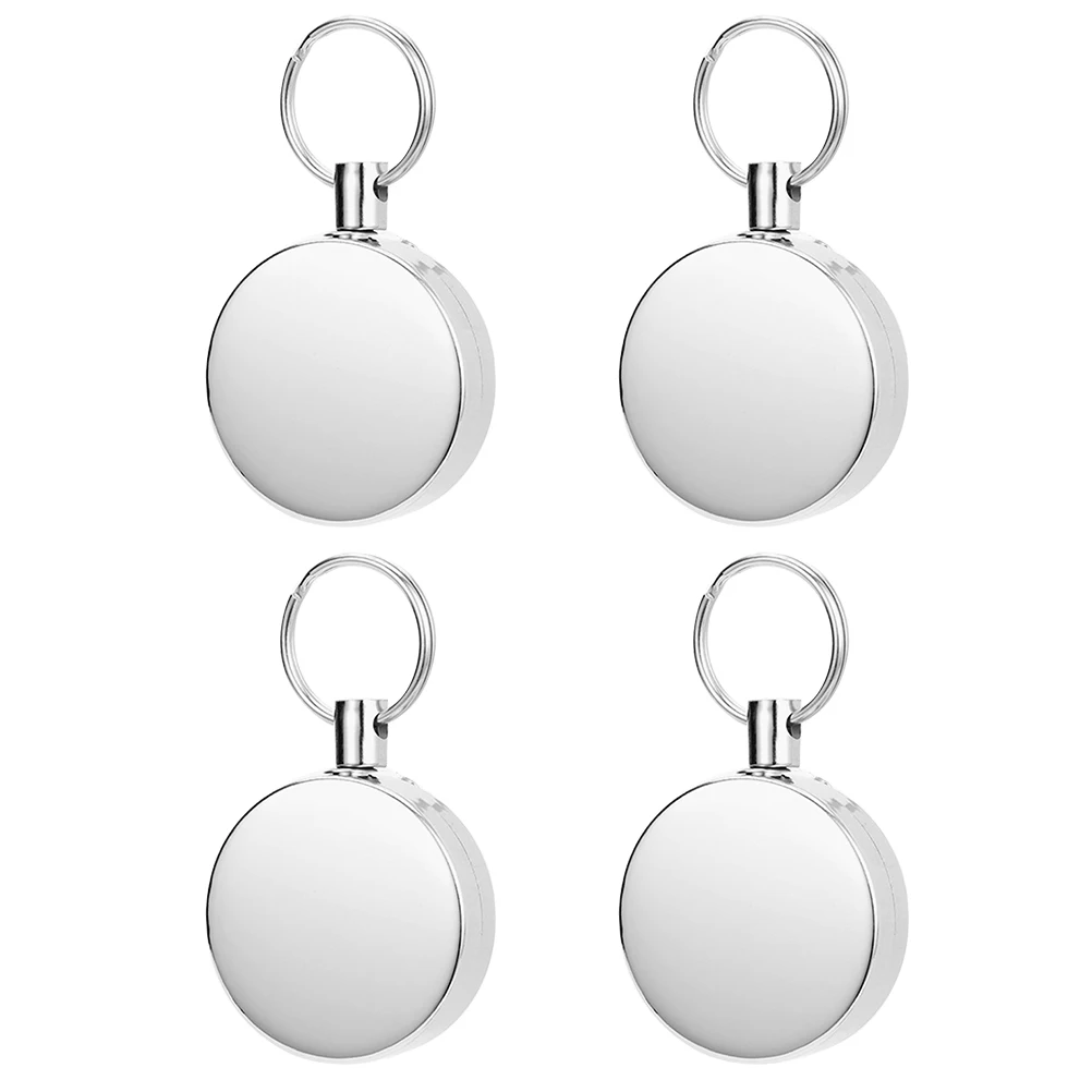 

Stainless Steel Pull Buckle Retractable Keyring Chain Telescopic Steel Wire Rope Anti Theft Key Holder Fishing Hook Attachment
