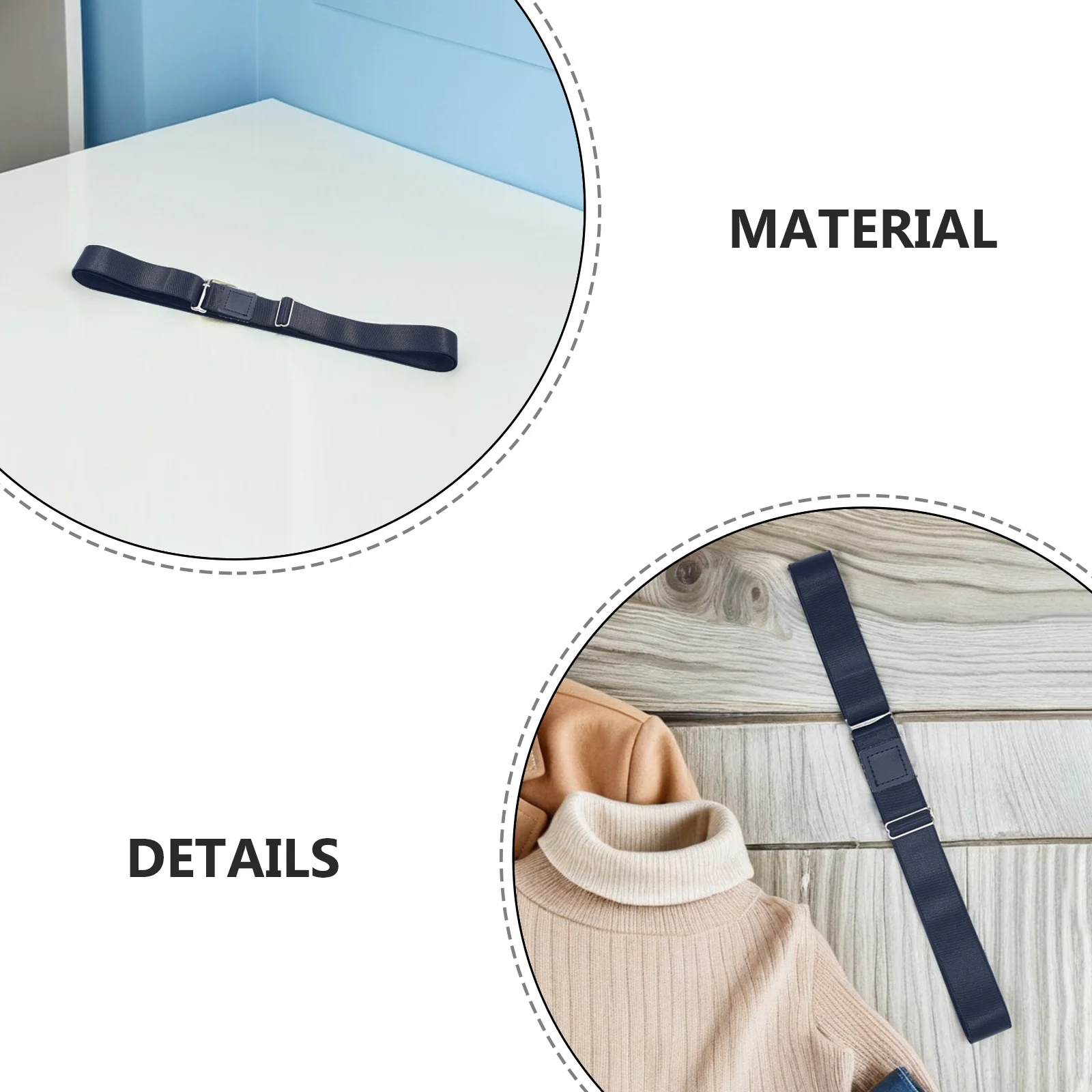 Ciieeo Men Shirt Stay Belt Adjustable Elastic Strap for Dress Shirts Women Lock Holder Sizing Accessory