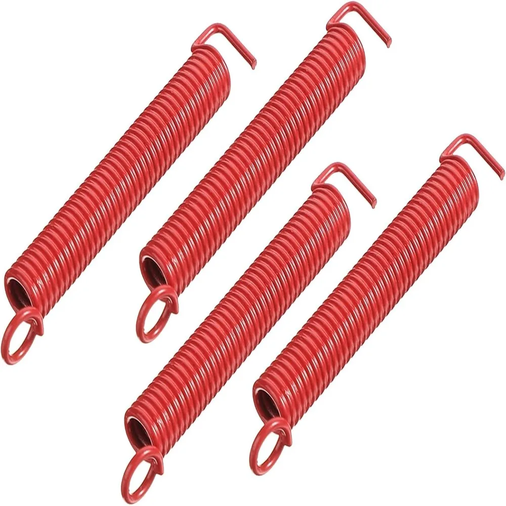 4PCS Carbon Steel Electric Guitar Springs Red Color Bass Tremolo Springs Noise Reduction Tremolo Springs For Electric Guitar