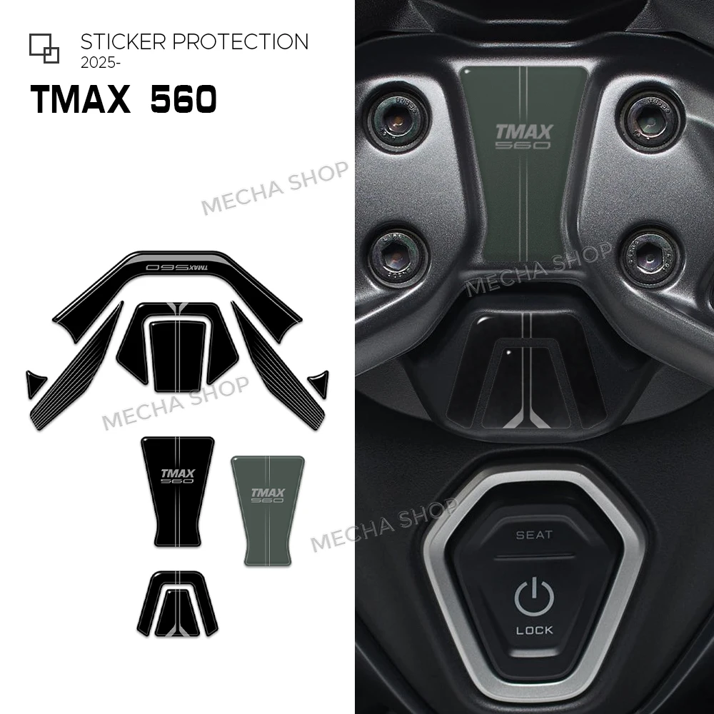 

Center Handlebar Sticker Protection for Tmax 560 2025 2026 3D Sticker Kit Motorcycle Accessories