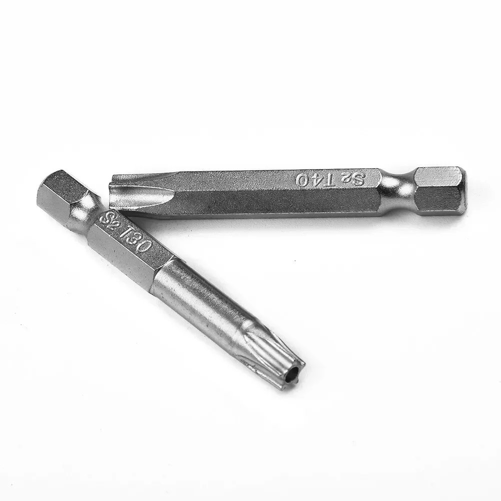 Punta per cacciavite con gambo esagonale magnetizzato da 1/4 di pollice T10/T15/T20/T25/T27/T30/T40 punta a cinque stelle per utensili manuali per trapano pneumatico